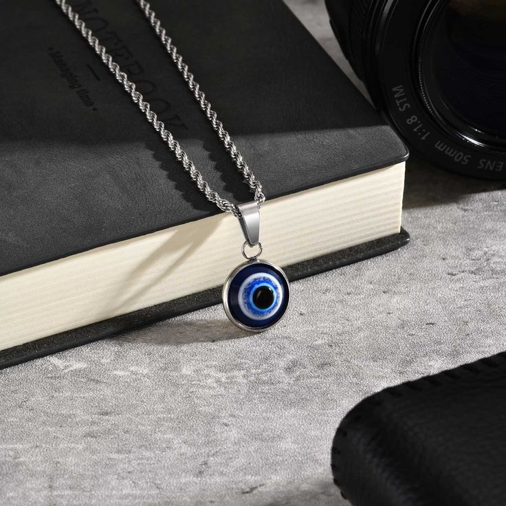 Evil Eye Silver Pendant Chain