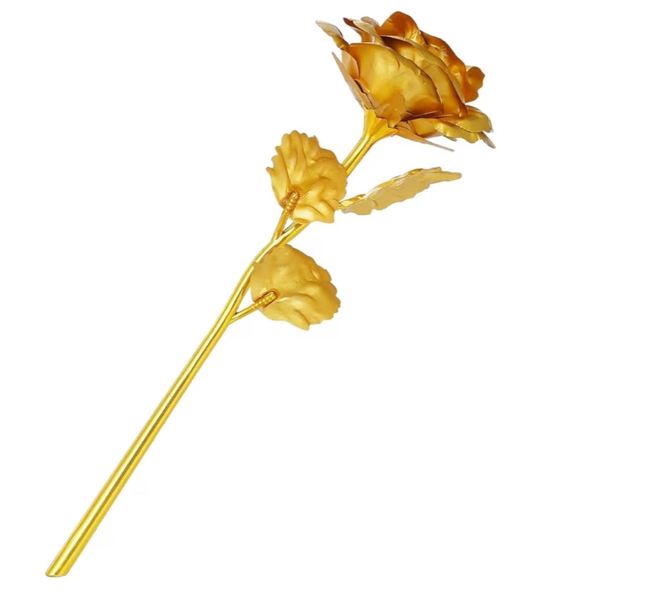 Golden artificial rose