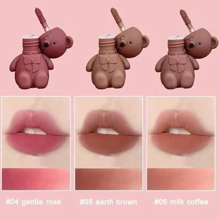 Bear Keychain Long Lasting Creamy Texture Matte Lipstick
