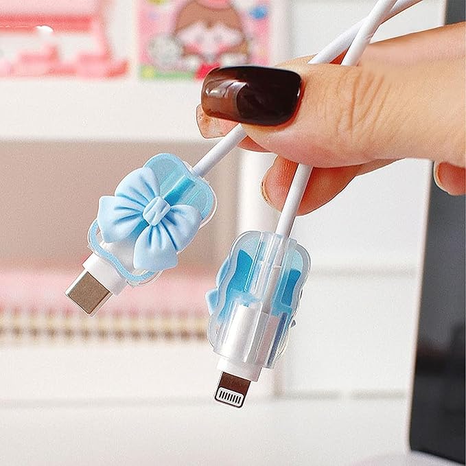 4 in 1 Silicone Case for Apple , Bow Charger Case