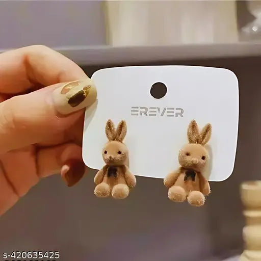 Korean Teddy Earrings for Women & Girls