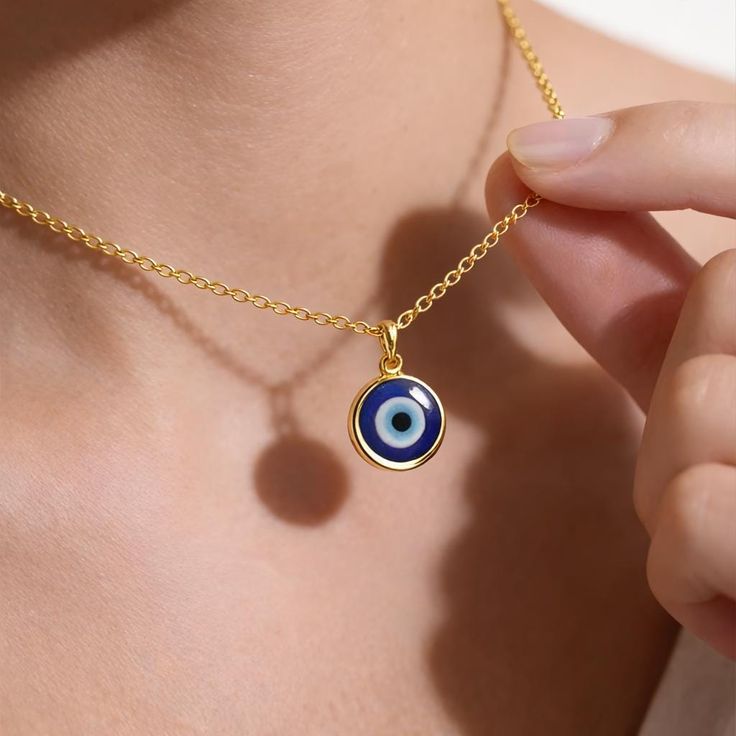 Evil Eye Silver Pendant Chain