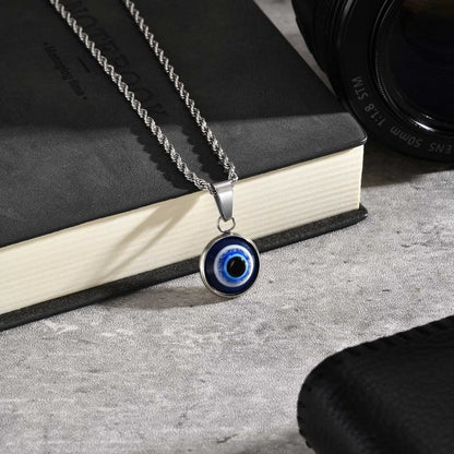 Evil Eye Silver Pendant Chain