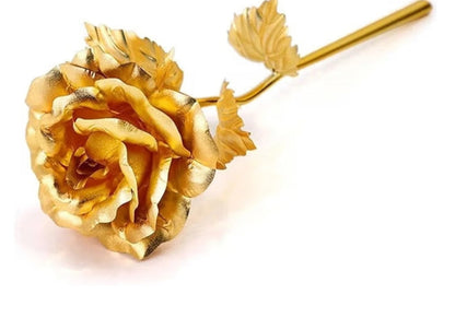 Golden artificial rose